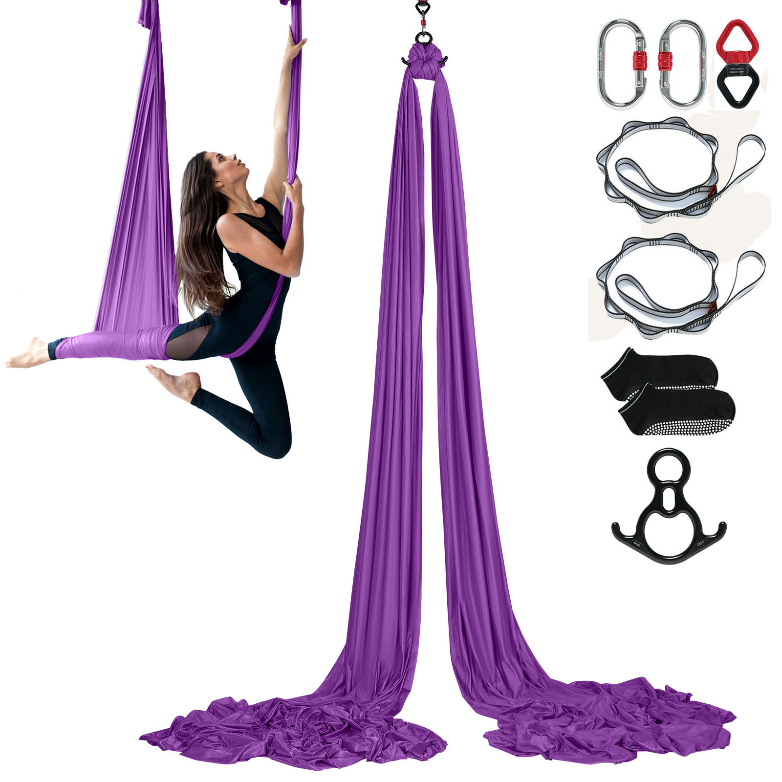 Aerial Silk Hammock - 8.7/11Yards Aerial Yoga Hammock & Swing