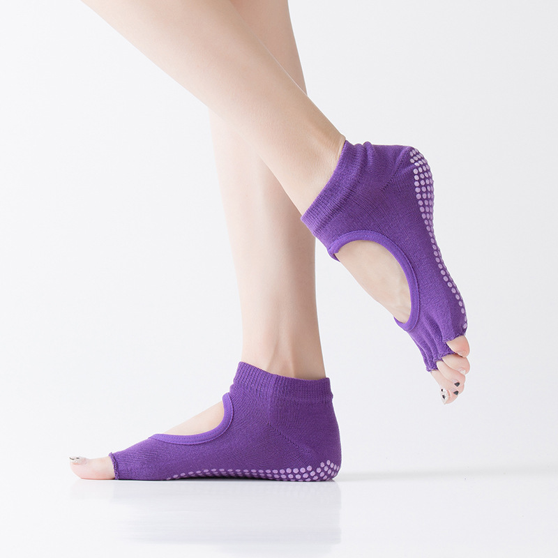 Pilate Yoga Workout - Women Five Toe Backless Pilates Socks