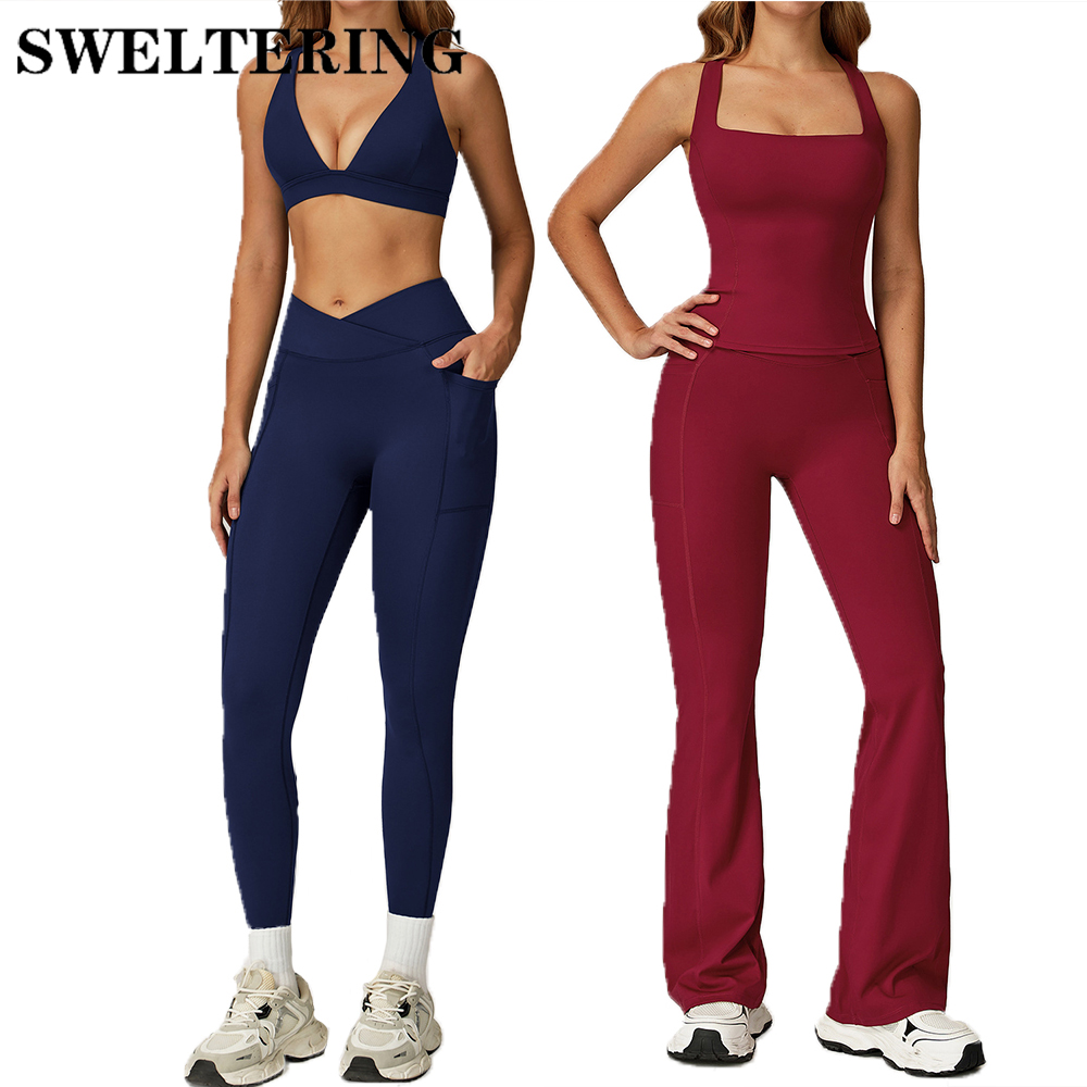 Pilates Yoga Legging - 2PCS Fitness Suit Yoga Pilates Set