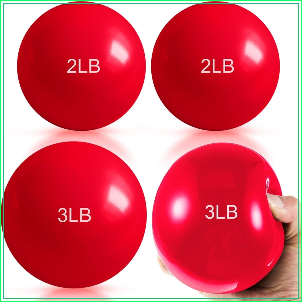 Pilates Yoga Tone - 1lb-5lb Weighted Toning Balls for Exercise,