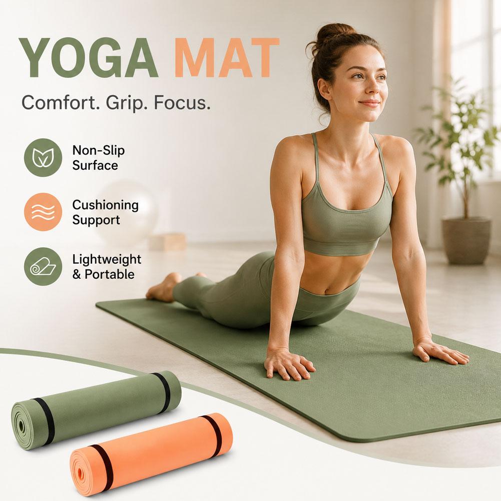 Pilates Yoga Matte - Thick Yoga Mat Anti-skid Sports Fitness