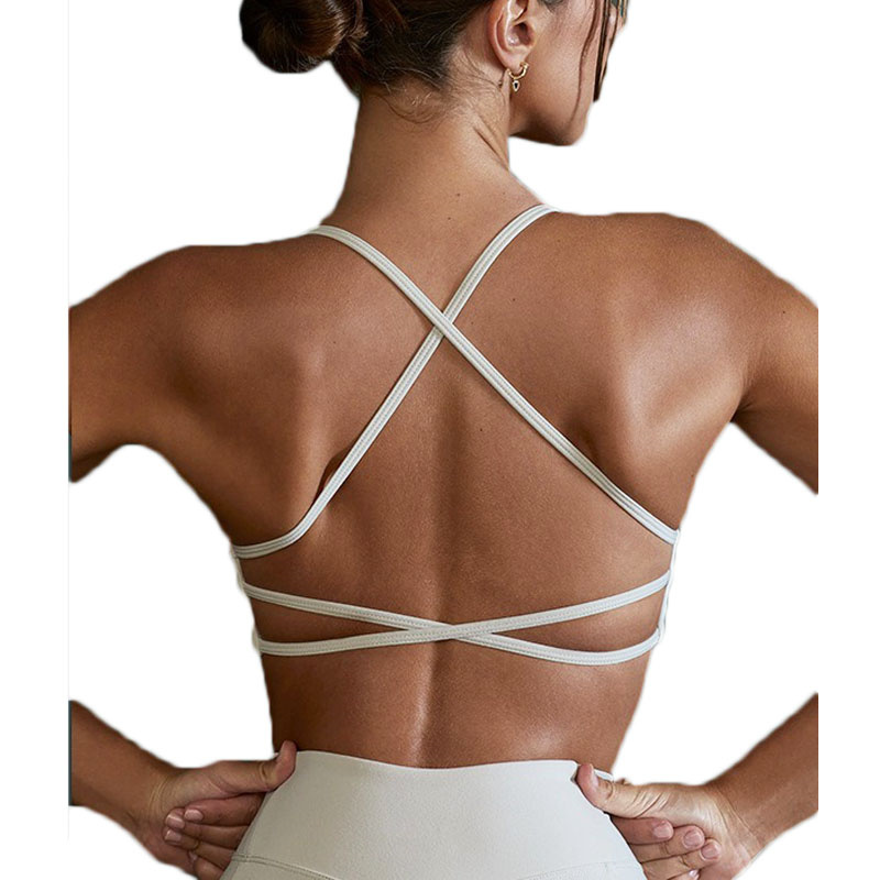 Pilates Yoga Top - Aiithuug Crisscross Back Yoga Bra Sexy