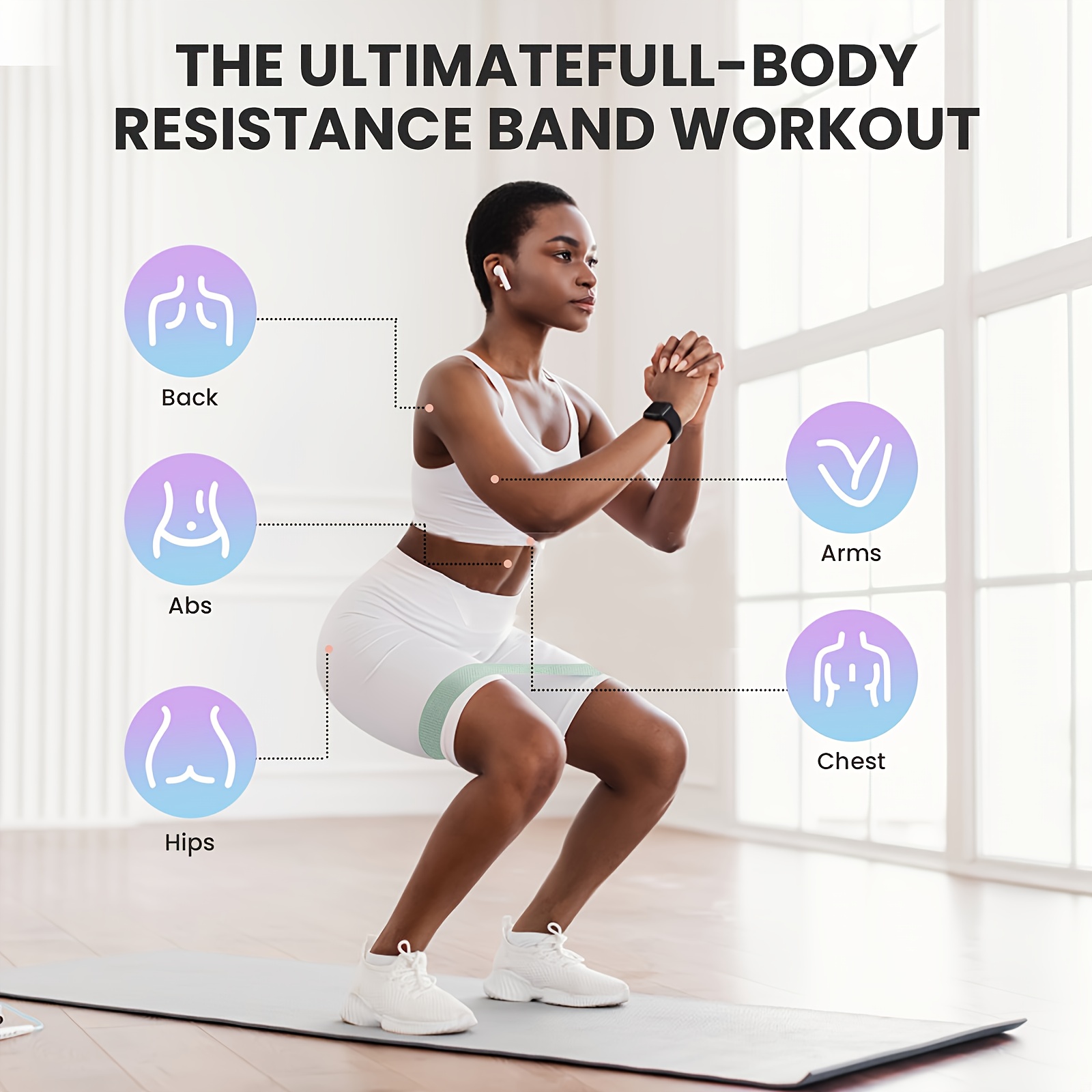 Fitness Resistance Bands with  - Pilates Yoga Body review and price