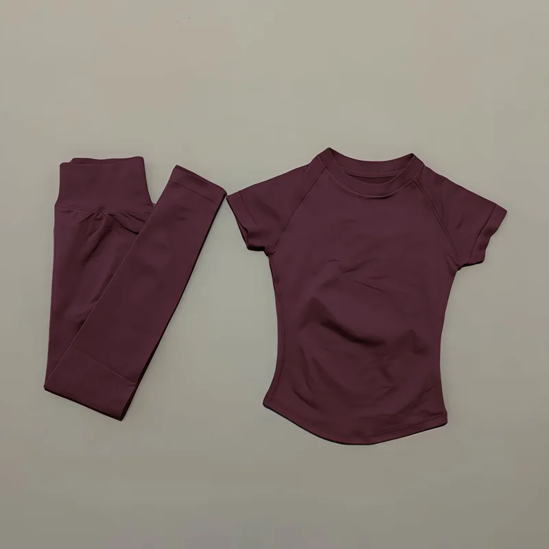 2Piece Gym Set Women Raglan Sh - Pilates Yoga Legging review and price
