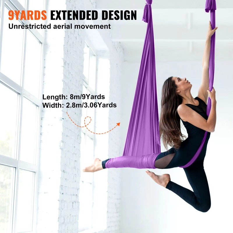 2026 Purple 8.7-Yard Aerial Si - Aerial Silk Hammock review and price