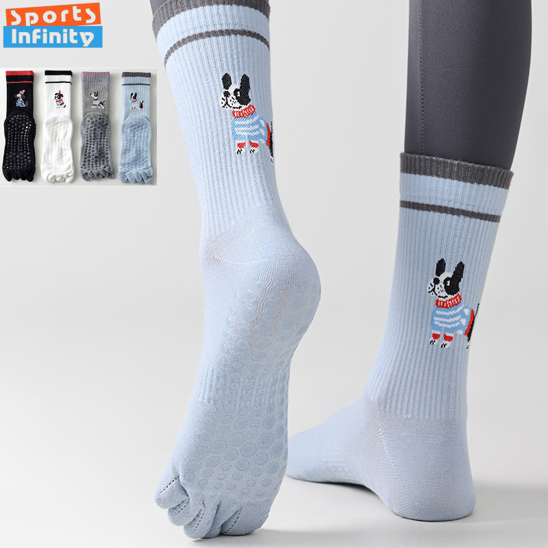 Cute Dog Print Yoga Socks Anti - Pilate Yoga Workout review and price