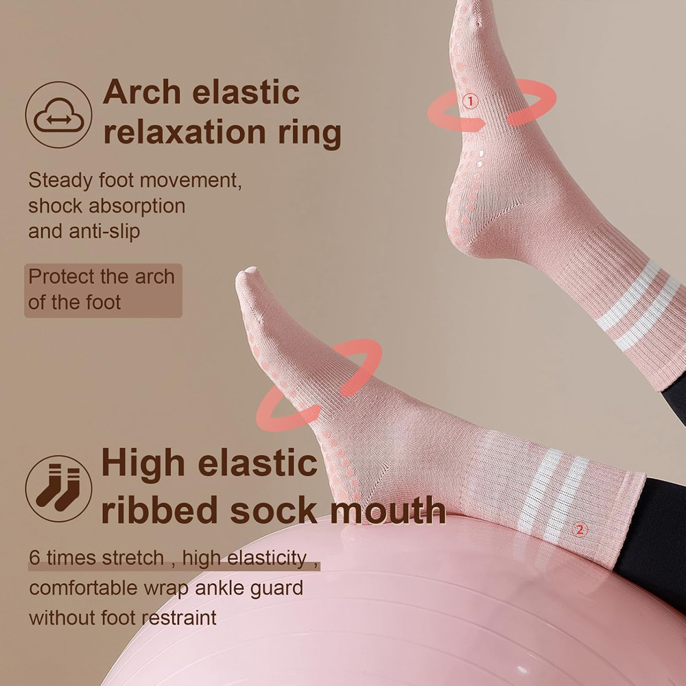 Yoga Pilates Socks with Grips  - Pilate Yoga Workout review and price
