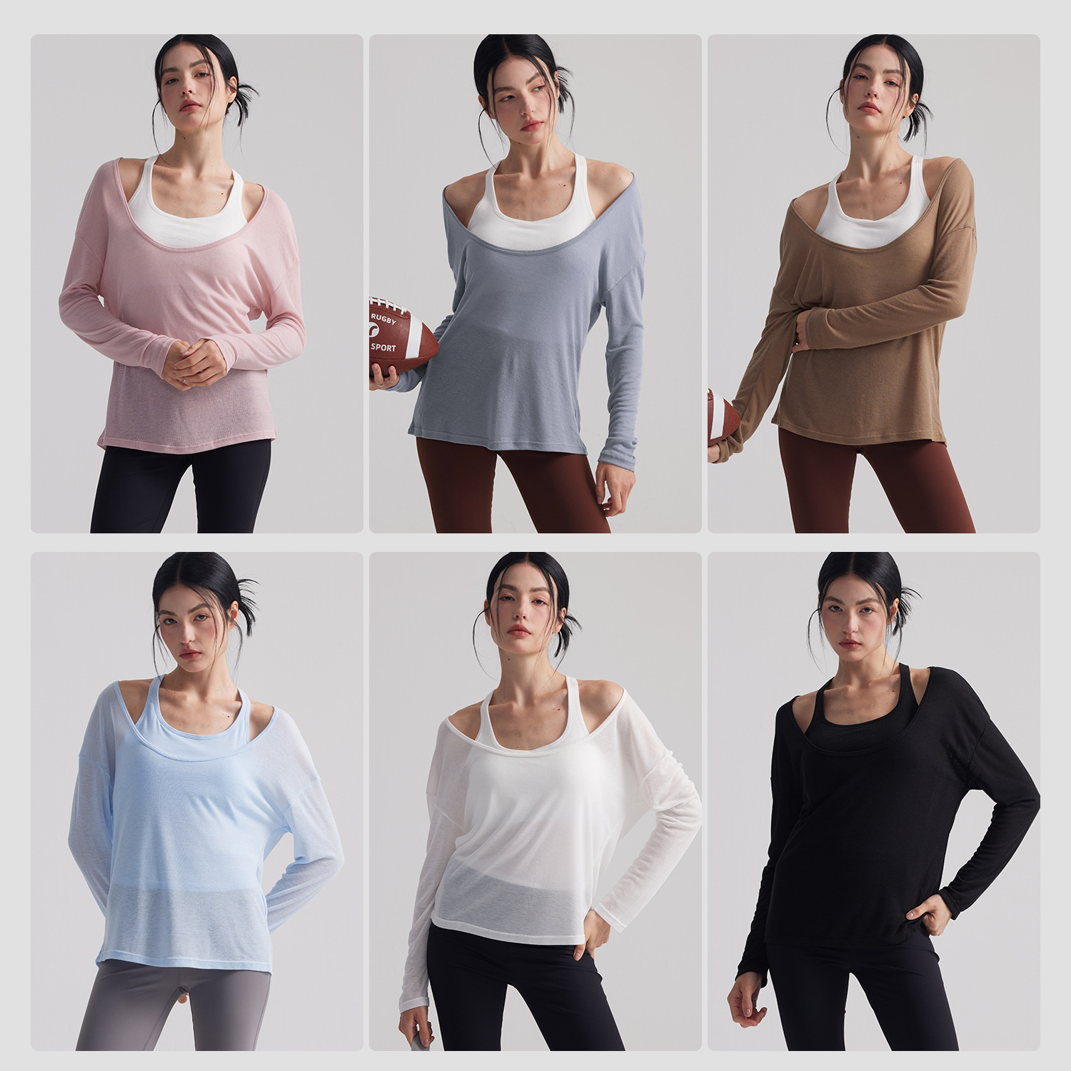 Women Loose Semi Sheer Long Sl - Pilates Yoga Top review and price