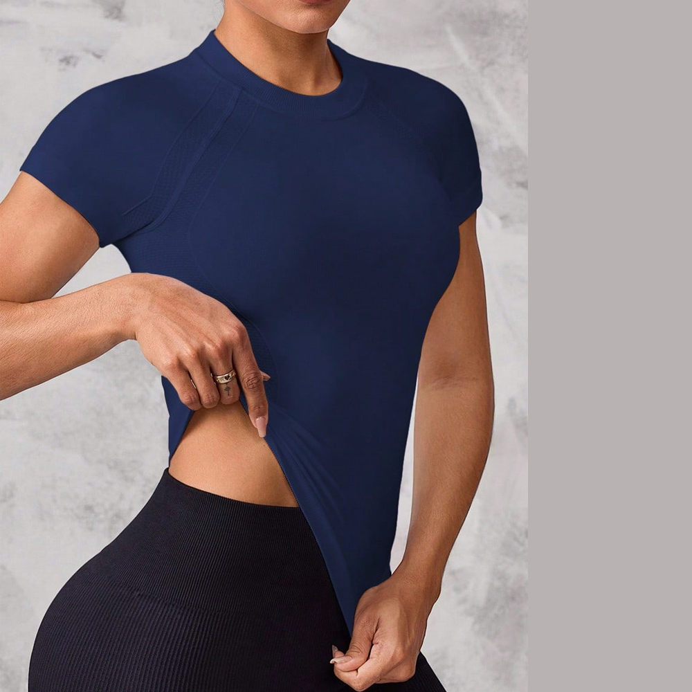 Women's short-sleeved sports t - Yoga Strap Cotton review and price