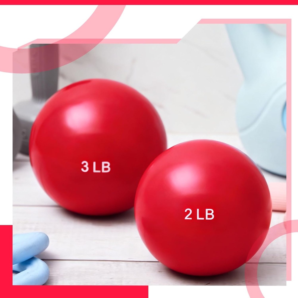 1lb-5lb Weighted Toning Balls  - Pilates Yoga Tone review and price