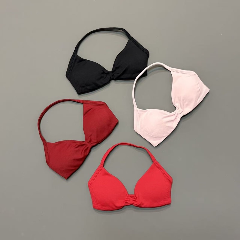 Women Halter Sports Bra V-Neck - Yoga Strap Cotton review and price