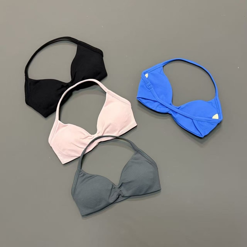 Women Halter Sports Bra V-Neck - Yoga Strap Cotton review and price