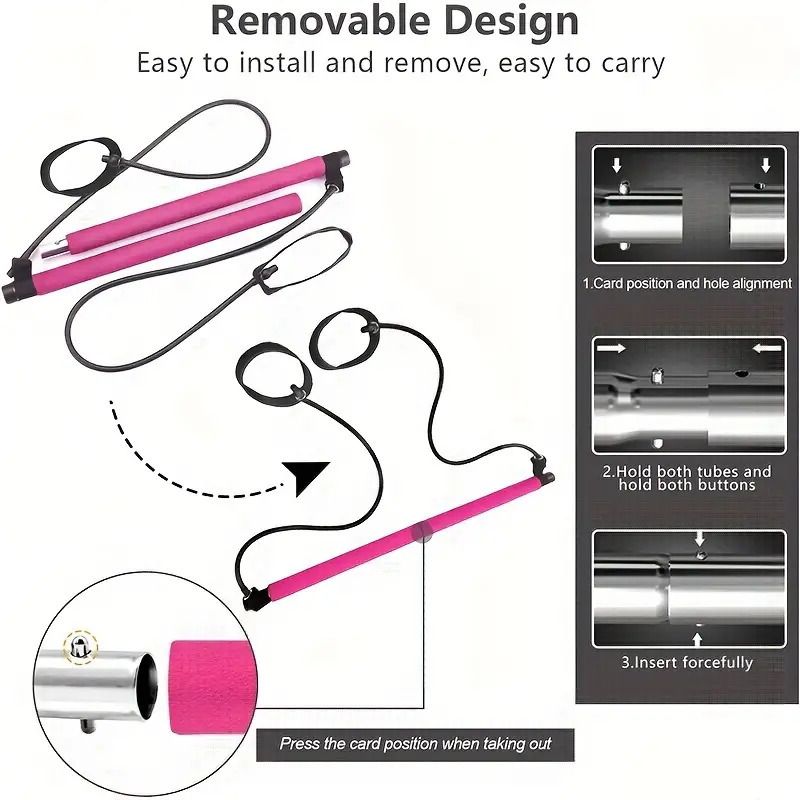 7Pcs Portable Yoga Pilates Bar - Pilates Yoga Tone review and price