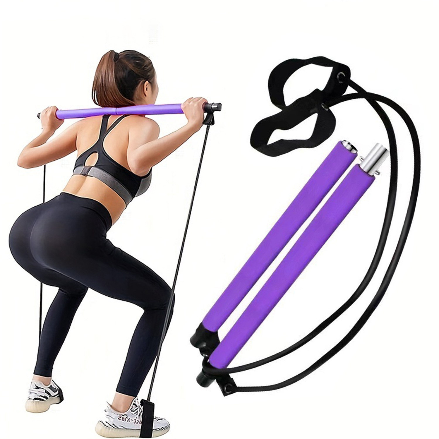 7Pcs Portable Yoga Pilates Bar - Pilates Yoga Tone review and price