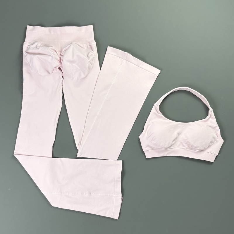 2Pcs Bell Bottom Leggings Set  - Pilates Yoga Legging review and price