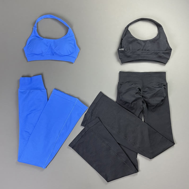 2Pcs Bell Bottom Leggings Set  - Pilates Yoga Legging review and price