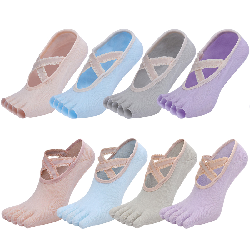 Five Finger Yoga Socks Lace Cr - Yoga Strap Cotton review and price