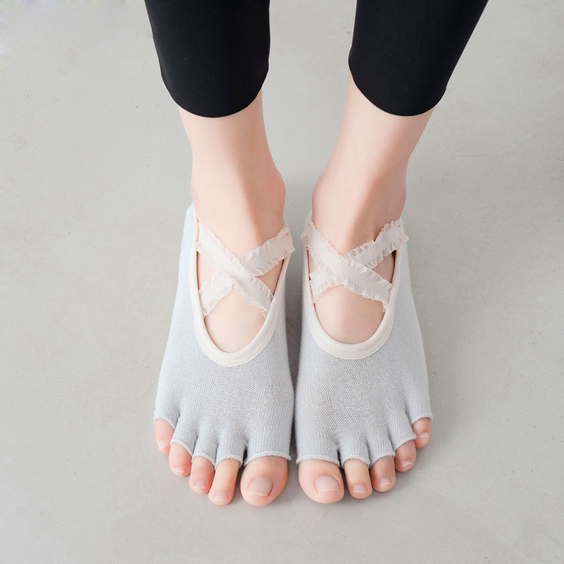 Five Finger Yoga Socks Lace Cr - Yoga Strap Cotton review and price